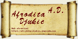 Afrodita Đukić vizit kartica